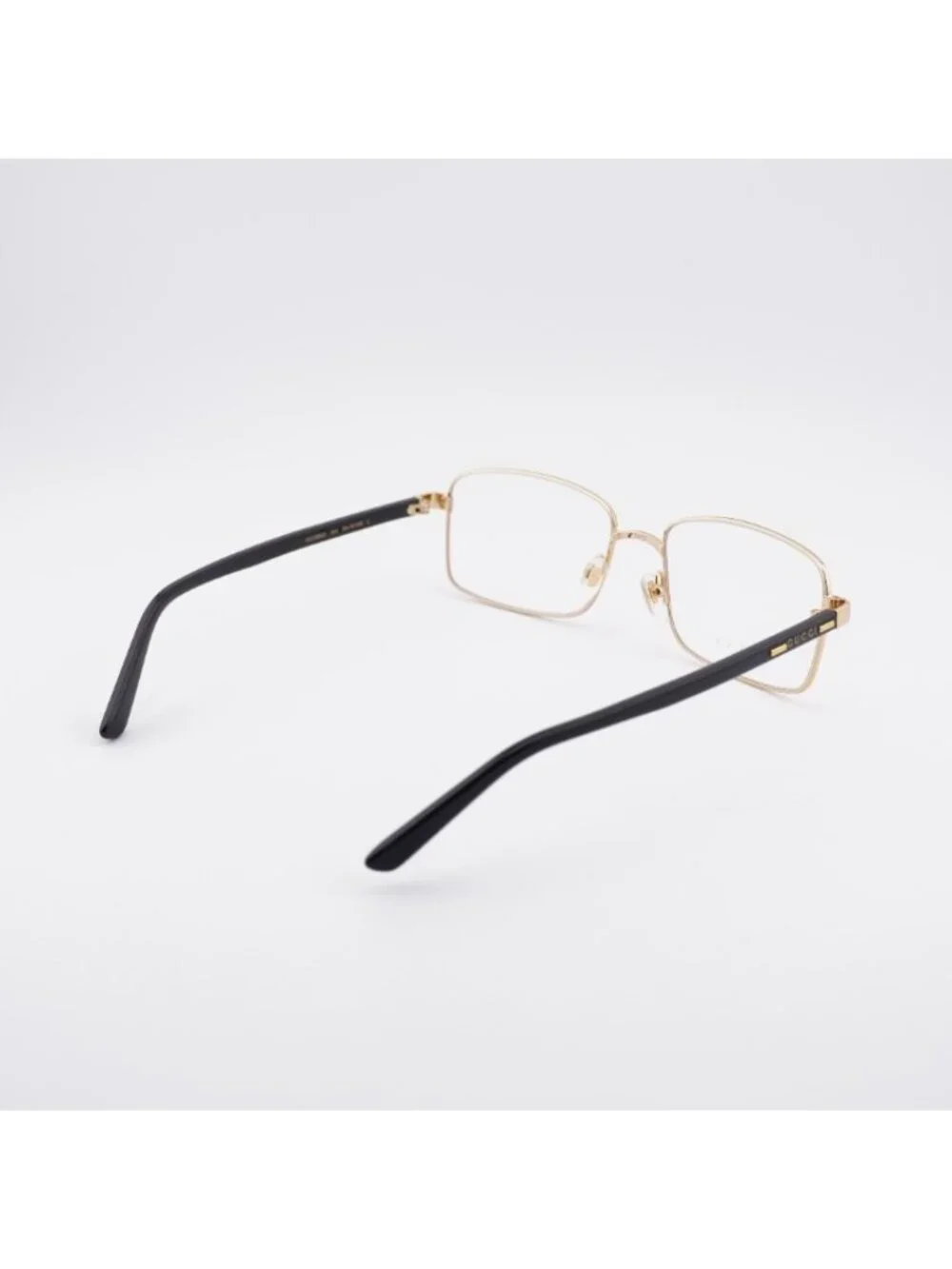 Gucci GG1586O 004 Eyeglasses Gold/Black 59mm Rectangle Frame